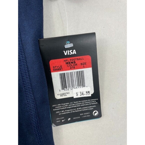 Nike Seattle Seahawks Dri-Fit Shirt Mens L Blue Logo Lightweight On Field NFL - Picture 6 of 8